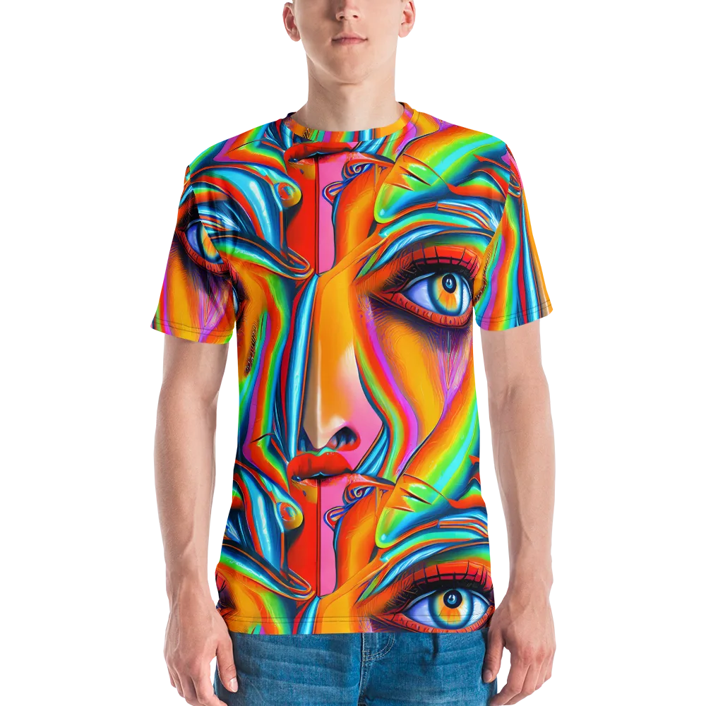 Kaleidovisions on Men's Crew Neck T-Shirt — Front