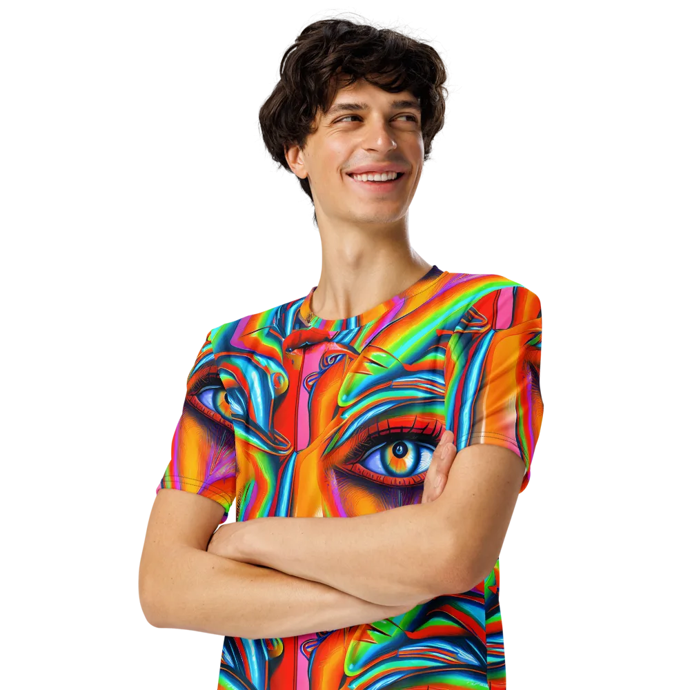 Kaleidovisions on Men's Crew Neck T-Shirt — Left Front