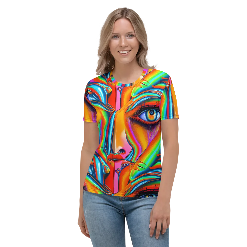Kaleidovisions on Women's Crew Neck T-Shirt — Front