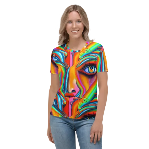 Kaleidovisions on a Women's Crew Neck T-Shirt