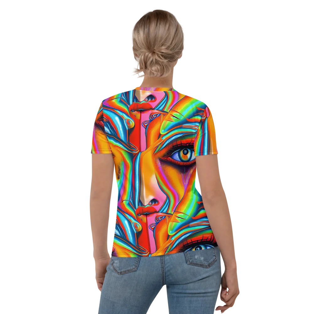 Kaleidovisions on Women's Crew Neck T-Shirt — Back