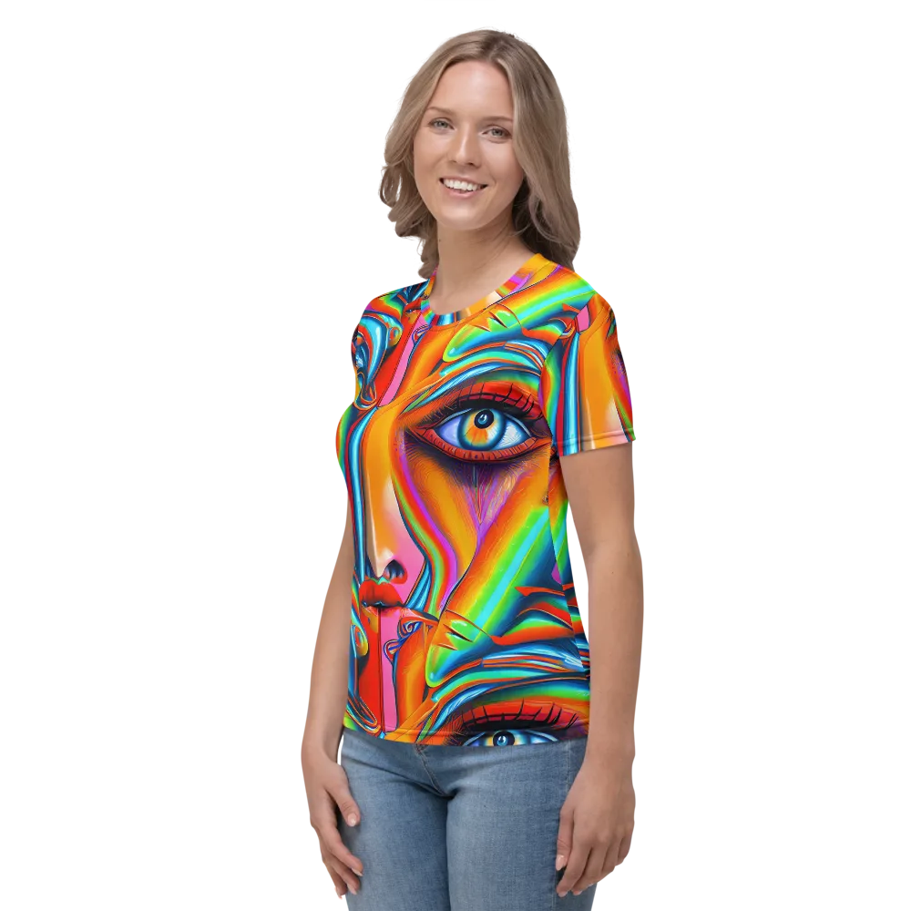 Kaleidovisions on Women's Crew Neck T-Shirt — Left