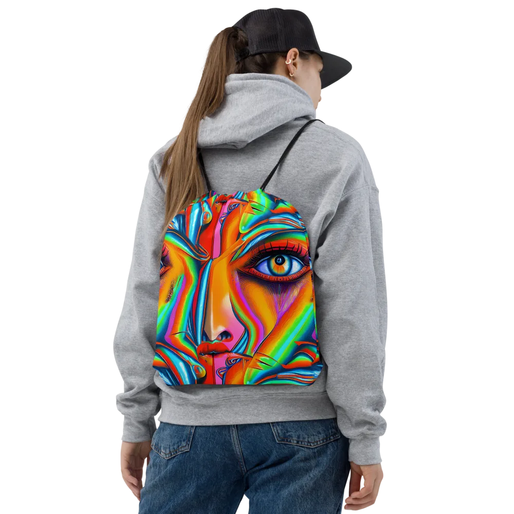 Kaleidovisions on Drawstring Bag — Front