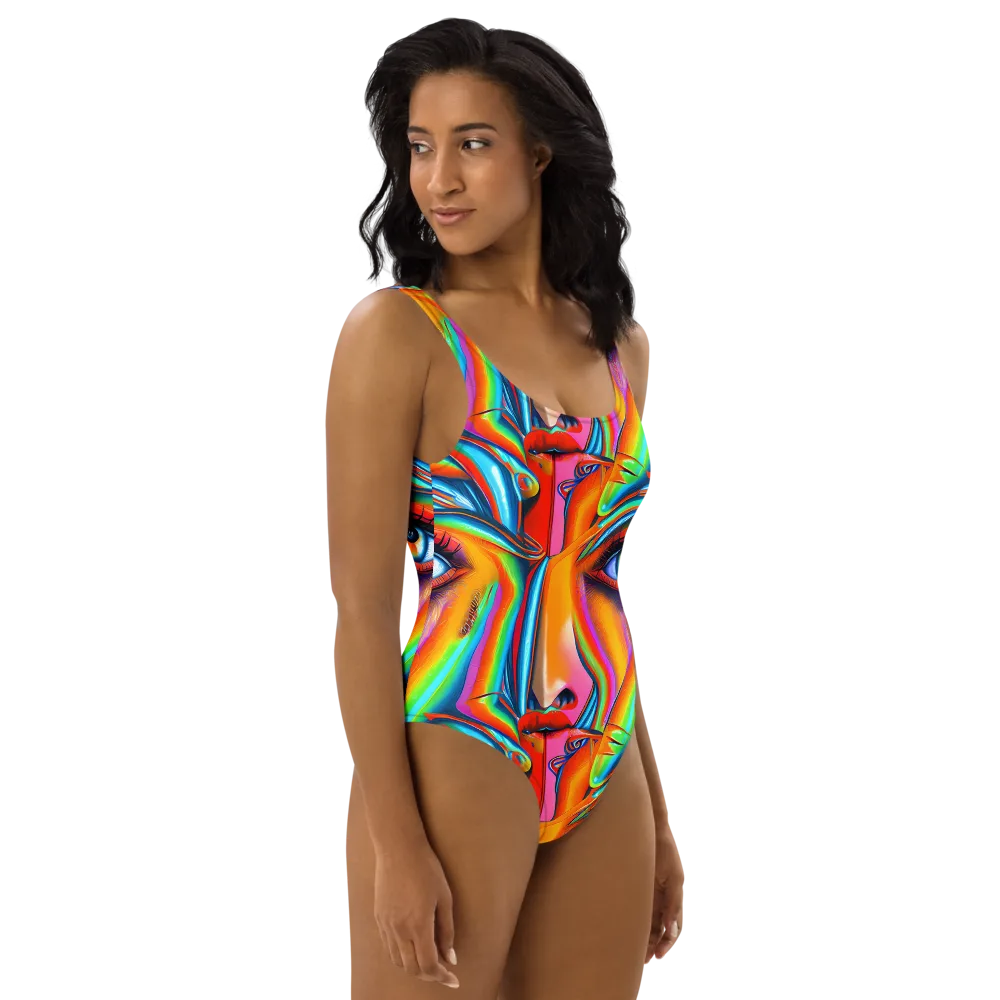 Kaleidovisions on One-Piece Swimsuit — Right