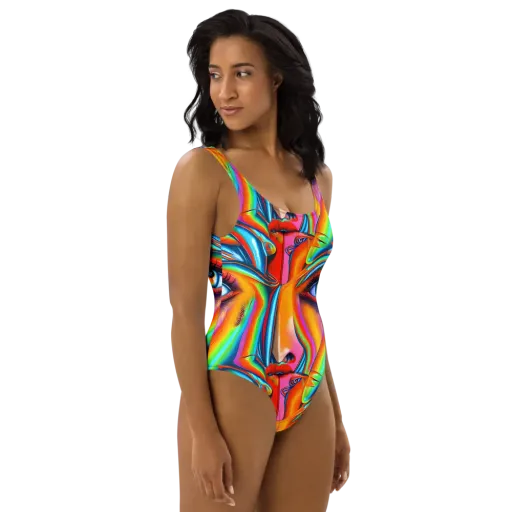 Kaleidovisions on a One-Piece Swimsuit