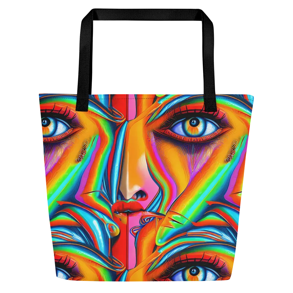 Kaleidovisions on Large Tote Bag W/ Pocket — Front