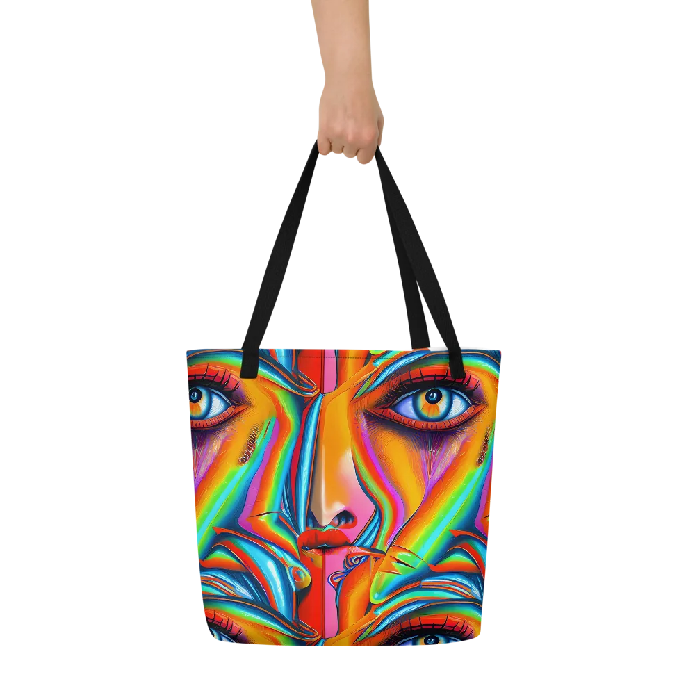 Kaleidovisions on Large Tote Bag W/ Pocket — Front