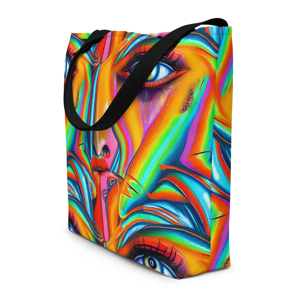 Kaleidovisions on Large Tote Bag W/ Pocket — Front