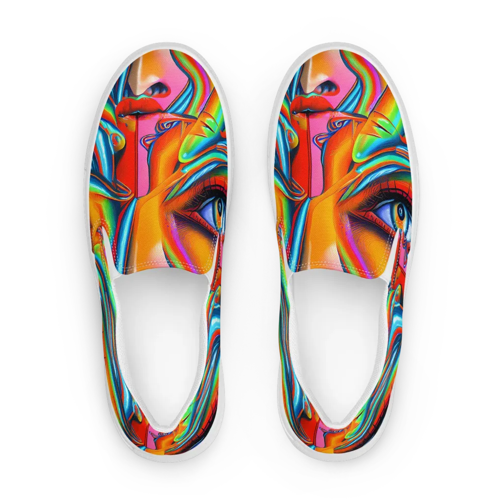 Kaleidovisions on Women's Slip-On Canvas Shoes — Front