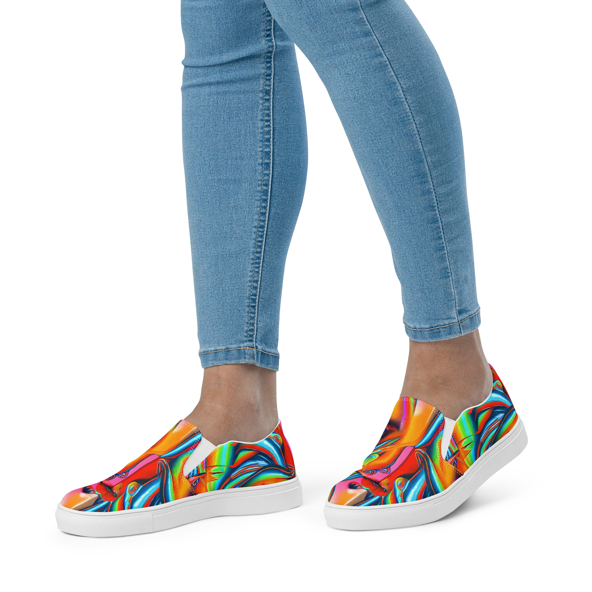 Kaleidovisions on Women's Slip-On Canvas Shoes — Front