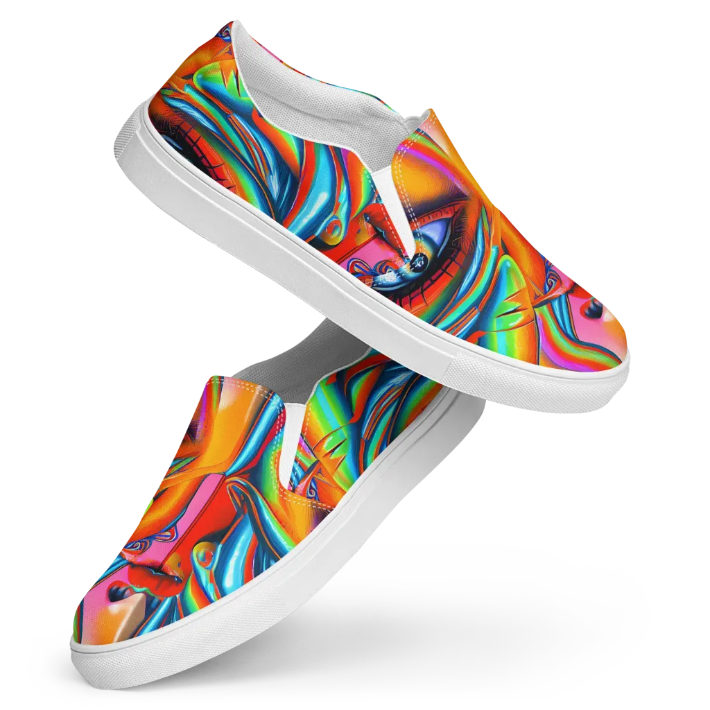 Kaleidovisions on Women's Slip-On Canvas Shoes — Front