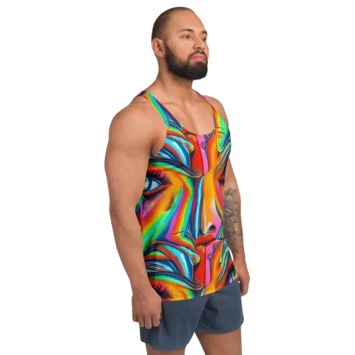 Kaleidovisions on a Men's Tank Top