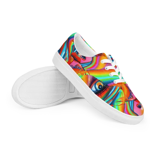 Kaleidovisions on a Men's Lace-Up Canvas Shoes