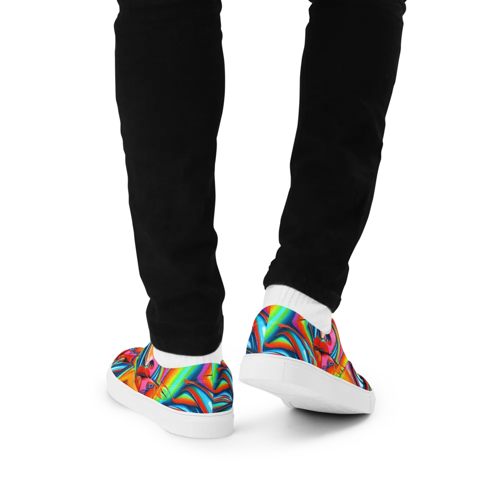 Kaleidovisions on Men's Lace-Up Canvas Shoes — Back