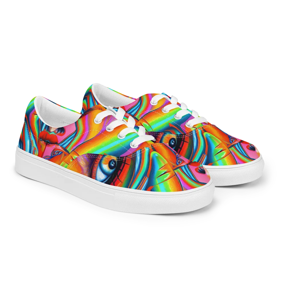 Kaleidovisions on Men's Lace-Up Canvas Shoes — Right Front