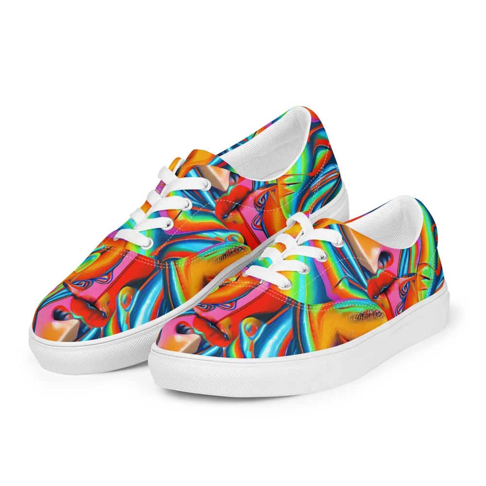 Kaleidovisions on Men's Lace-Up Canvas Shoes — Left Front