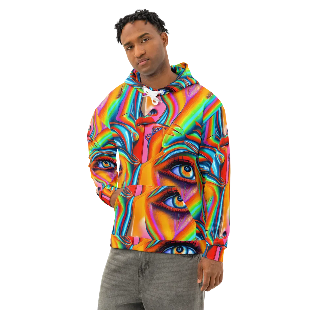 Kaleidovisions on Cotton Hoodie — Left Front
