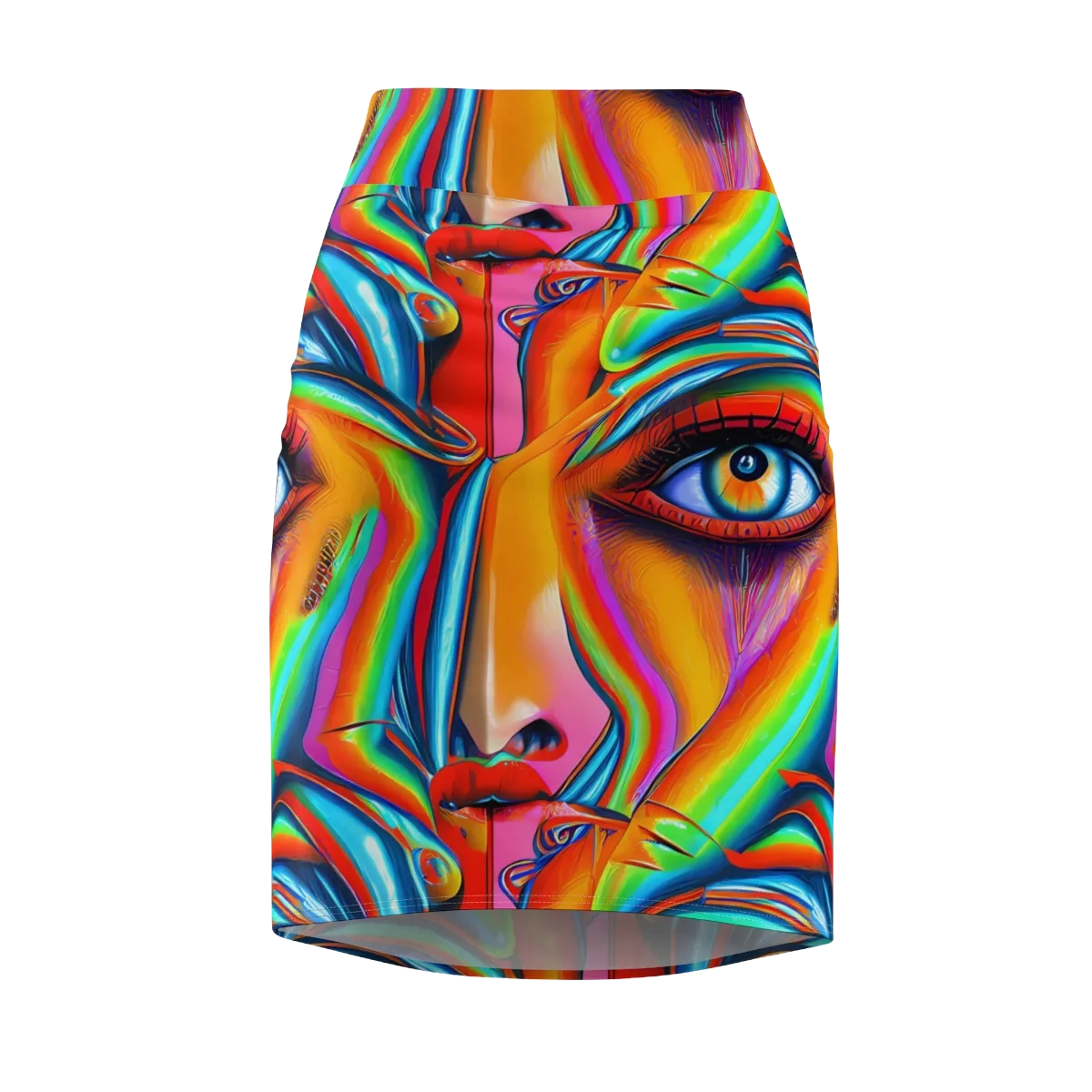 Kaleidovisions on Pencil Skirt — Front