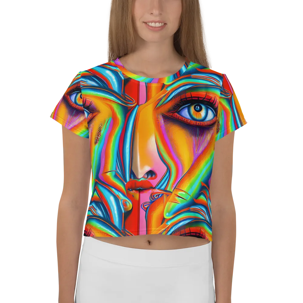 Kaleidovisions on Crop Tee — Front