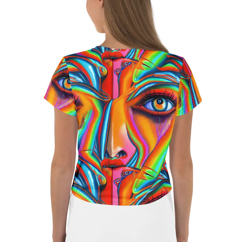 Kaleidovisions on Crop Tee — Back