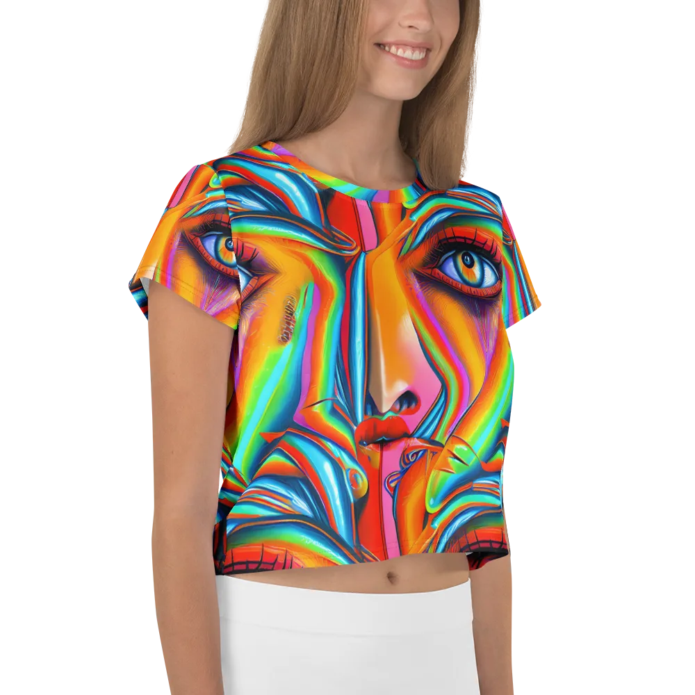 Kaleidovisions on Crop Tee — Right