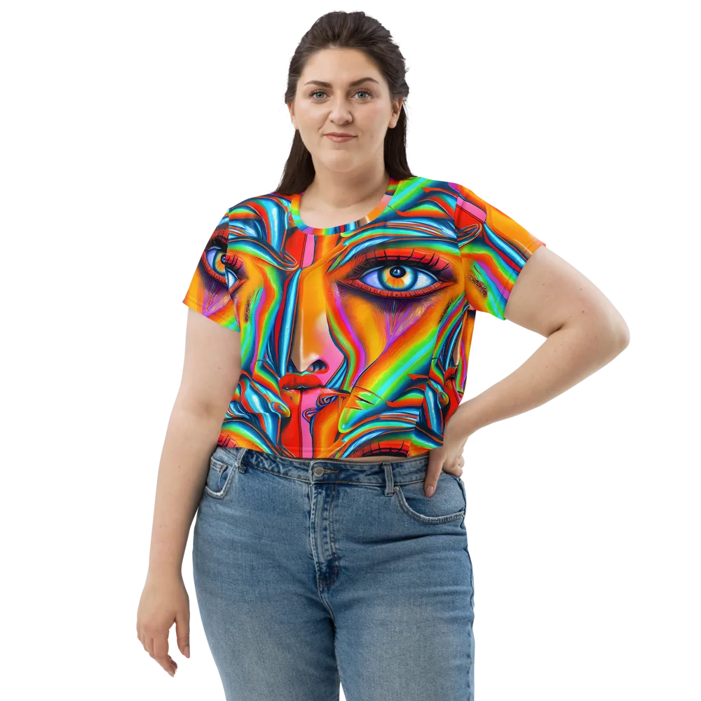 Kaleidovisions on Crop Tee — Front