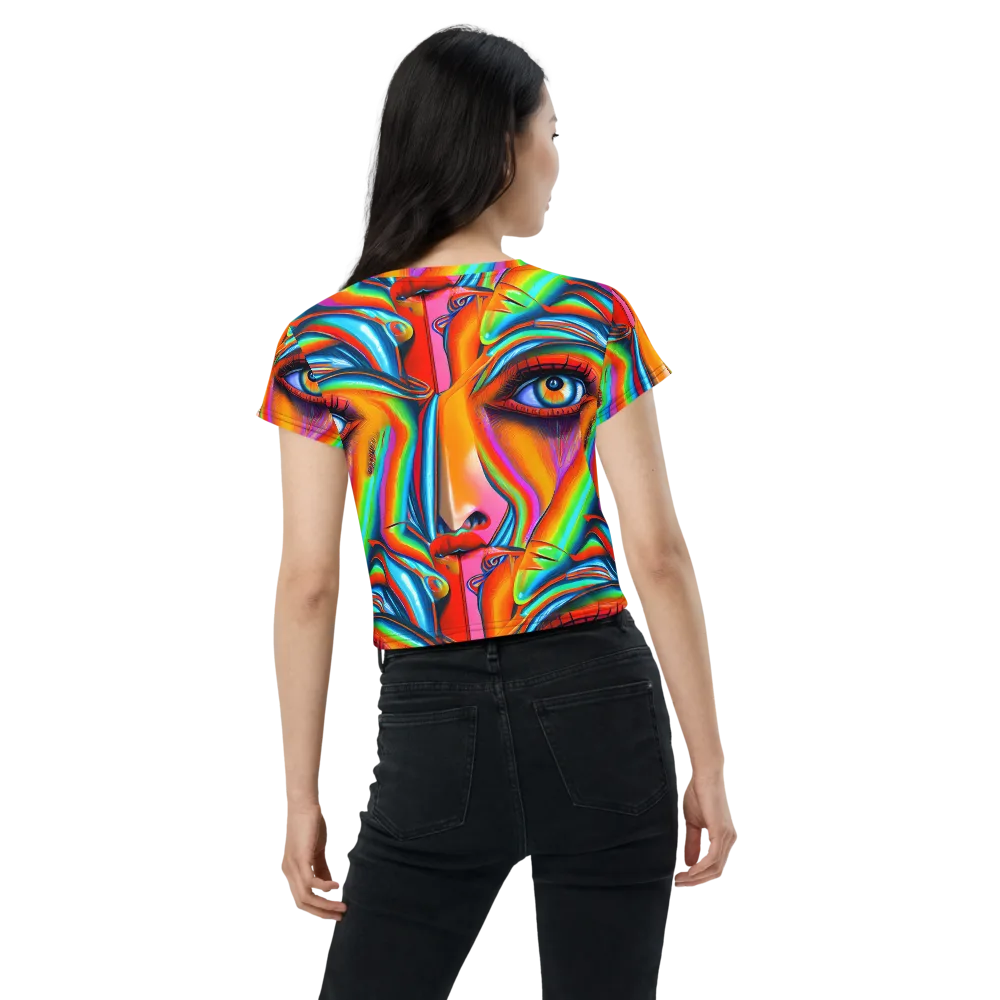 Kaleidovisions on Crop Tee — Back