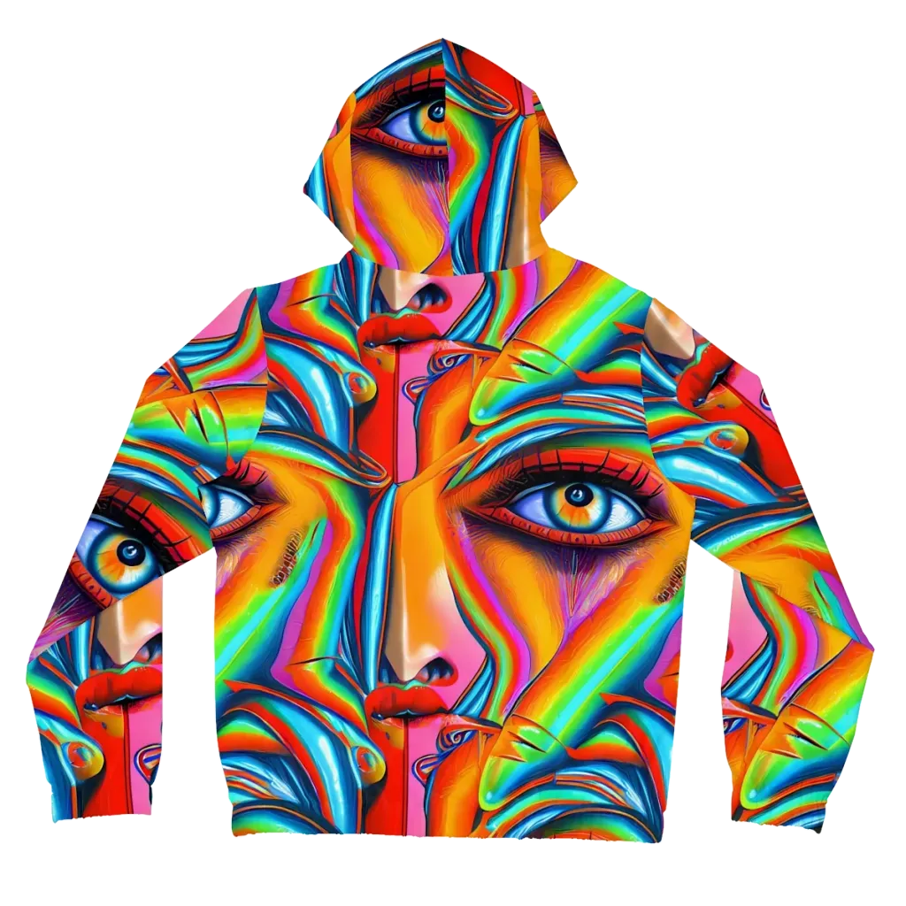 Kaleidovisions on Women's Full-Zip Hoodie — Back