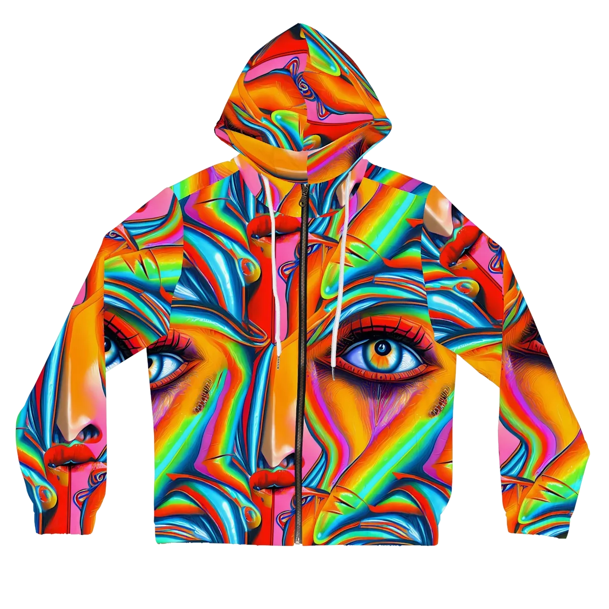 Kaleidovisions on Women's Full-Zip Hoodie — Front