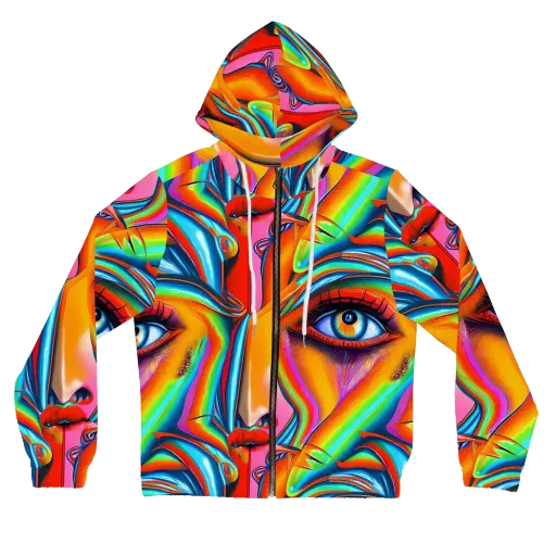 Kaleidovisions on a Women's Full-Zip Hoodie
