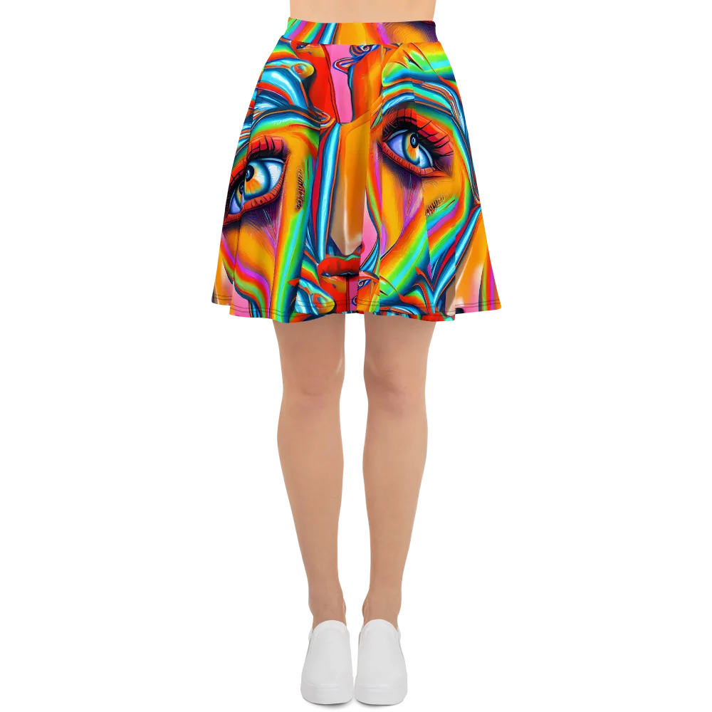 Kaleidovisions on Skater Skirt — Front