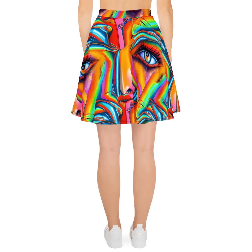 Kaleidovisions on Skater Skirt — Back