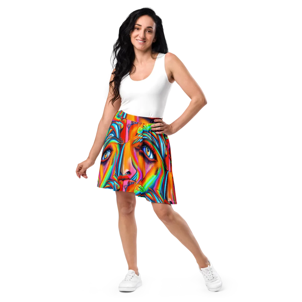 Kaleidovisions on Skater Skirt — Front