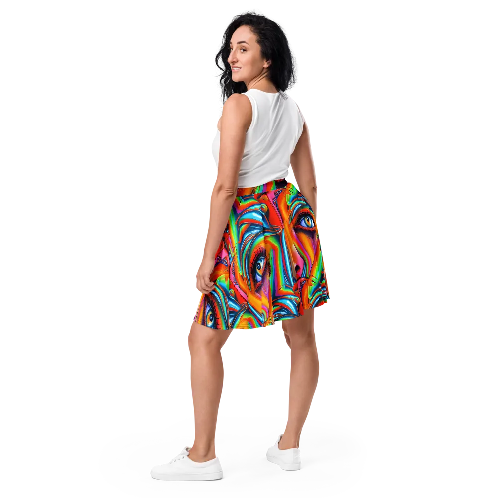 Kaleidovisions on Skater Skirt — Back