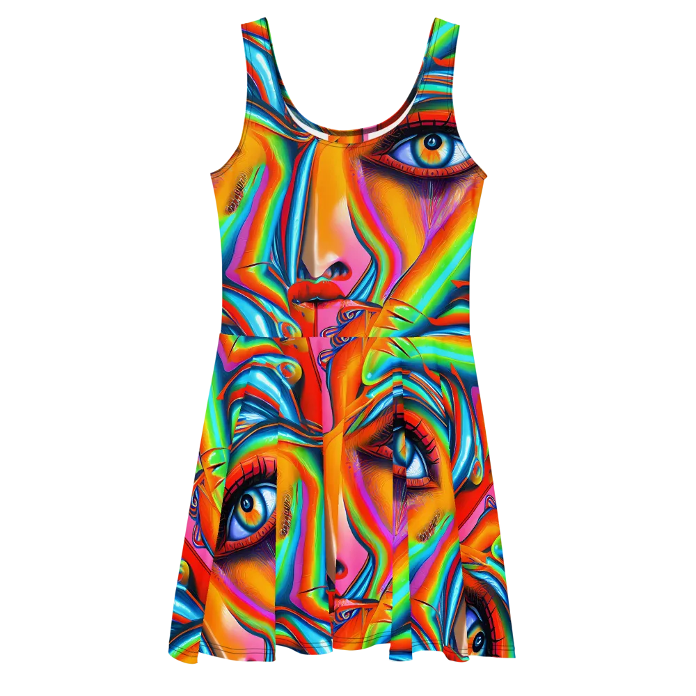 Kaleidovisions on Skater Dress — Front