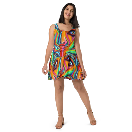 Kaleidovisions on a Skater Dress