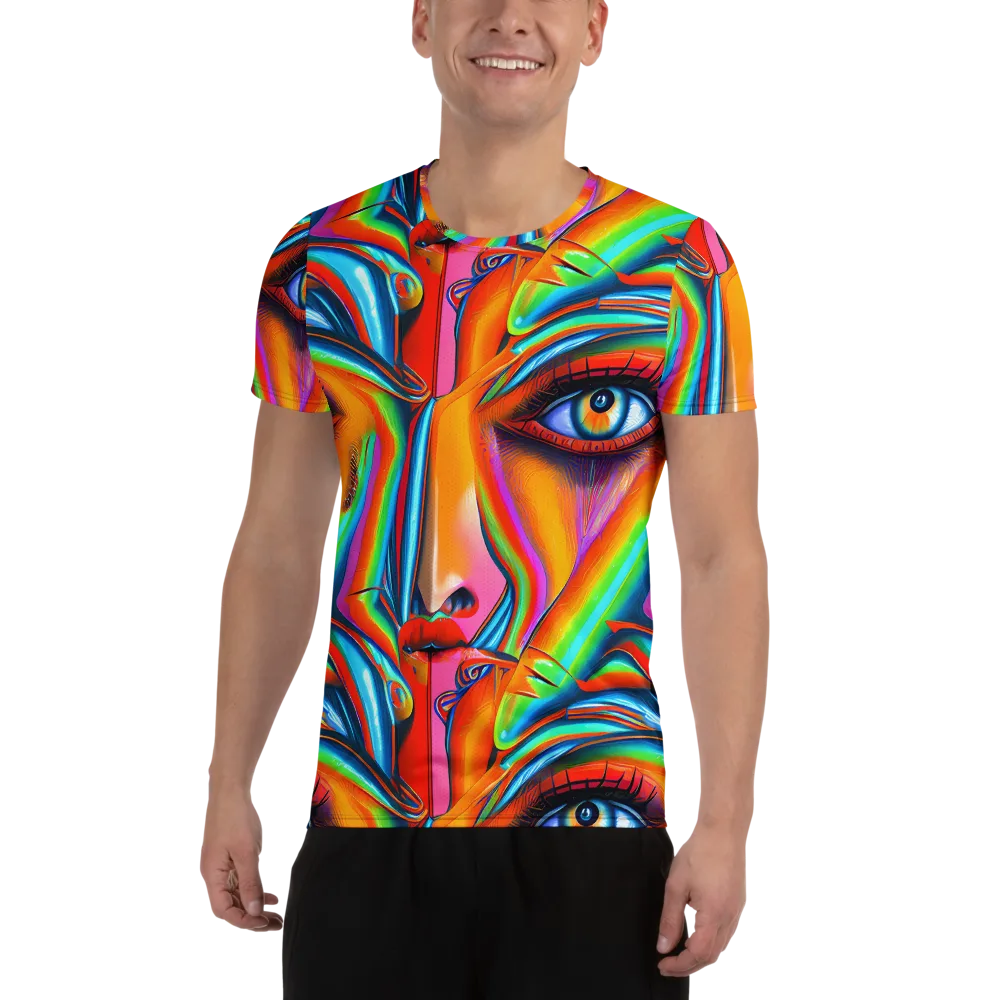 Kaleidovisions on Men's Athletic T-Shirt — Front