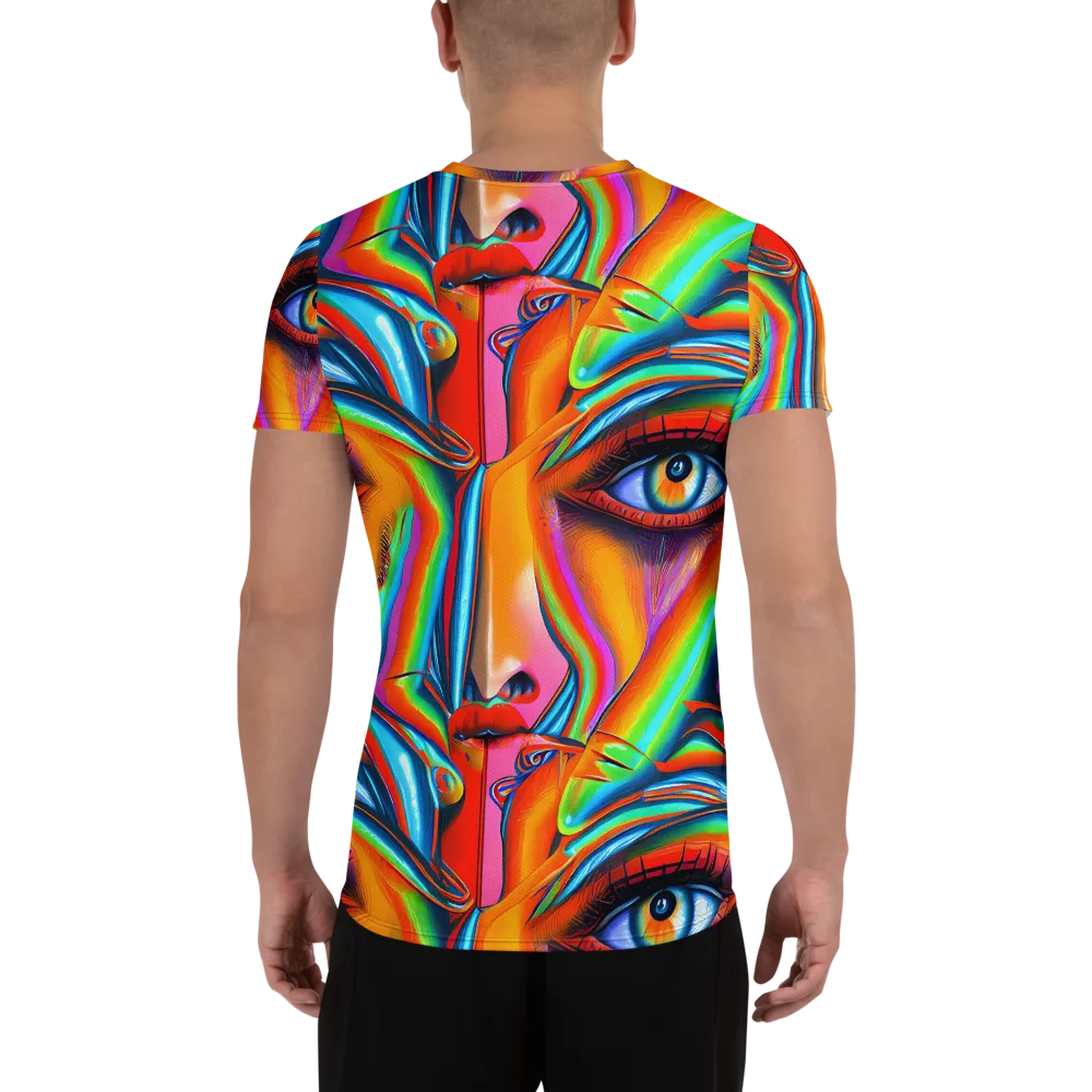 Kaleidovisions on Men's Athletic T-Shirt — Back