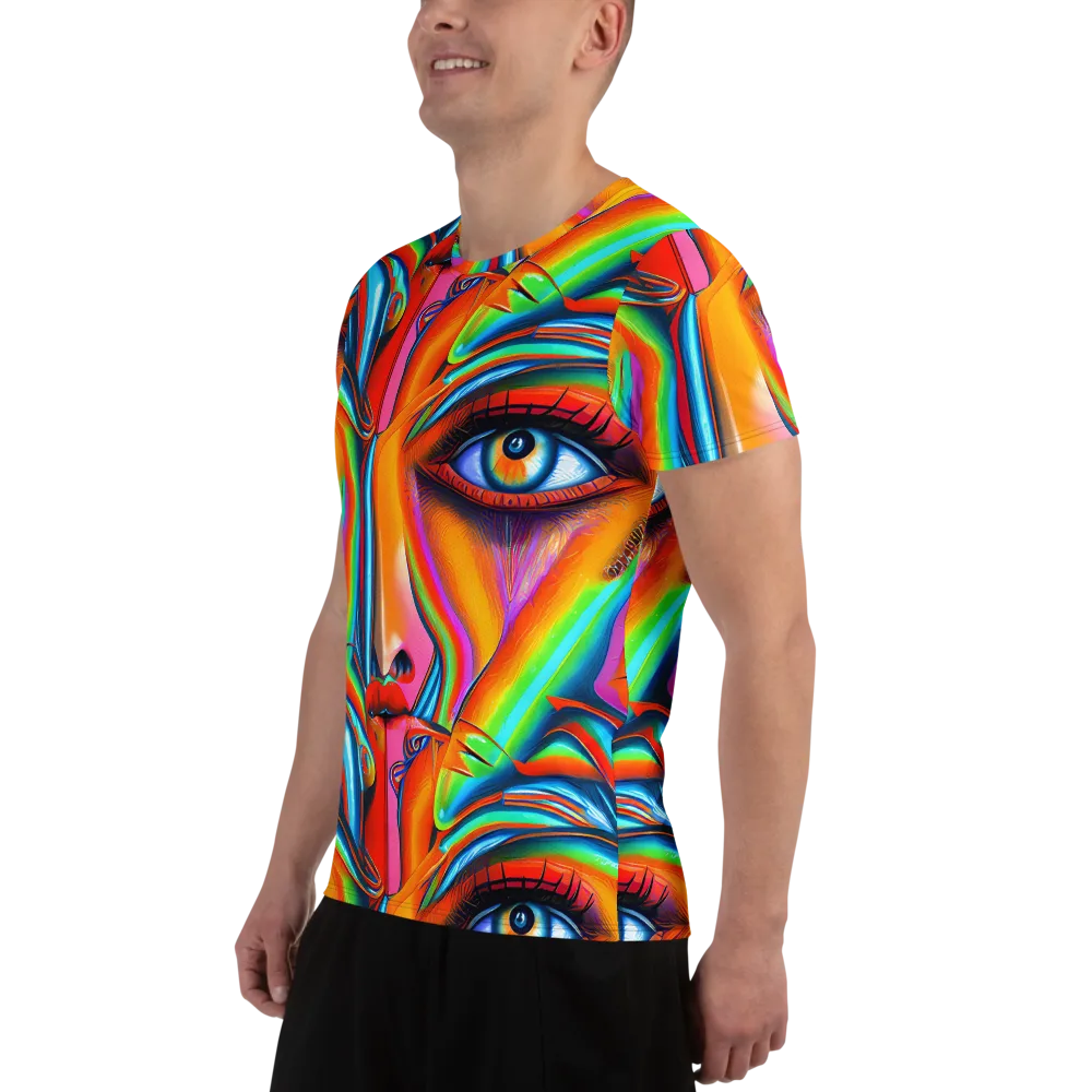 Kaleidovisions on Men's Athletic T-Shirt — Left