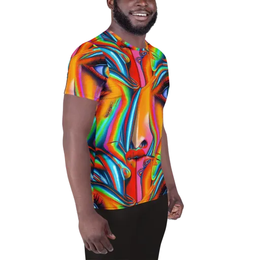 Kaleidovisions on a Men's Athletic T-Shirt