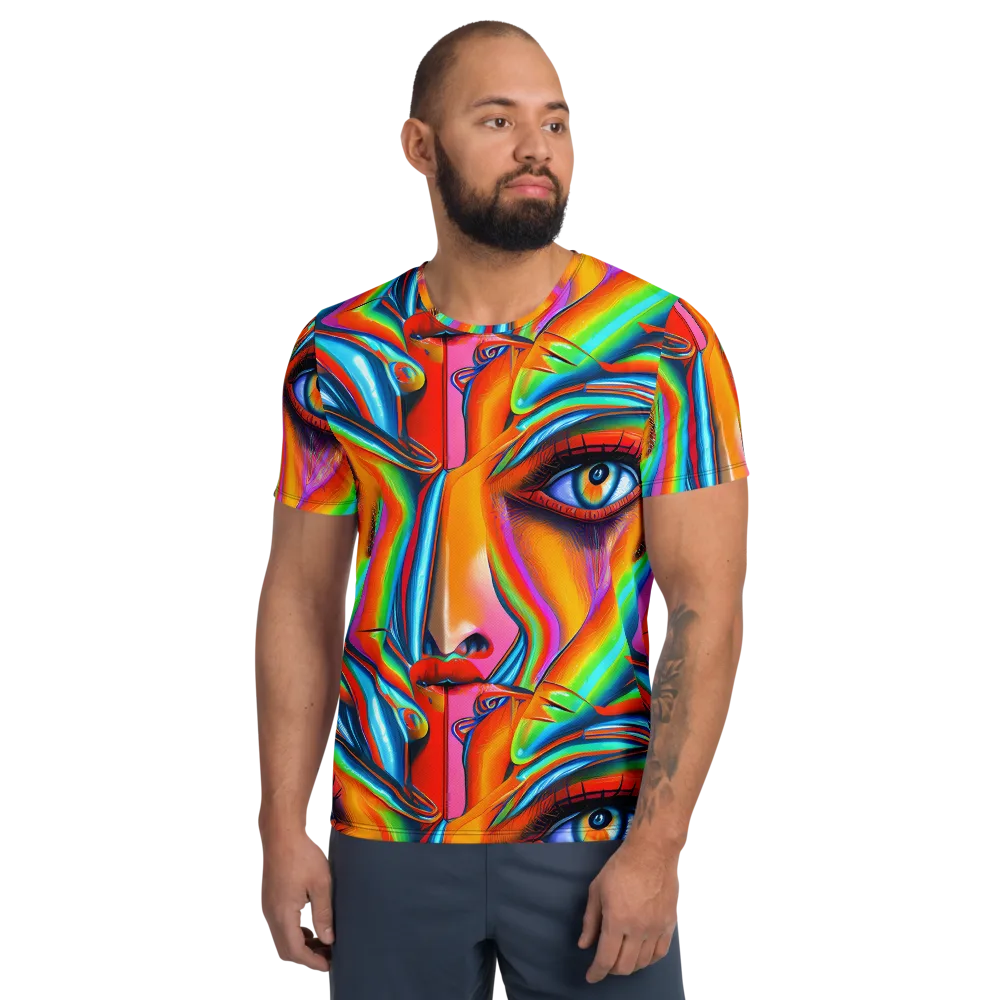 Kaleidovisions on Men's Athletic T-Shirt — Front