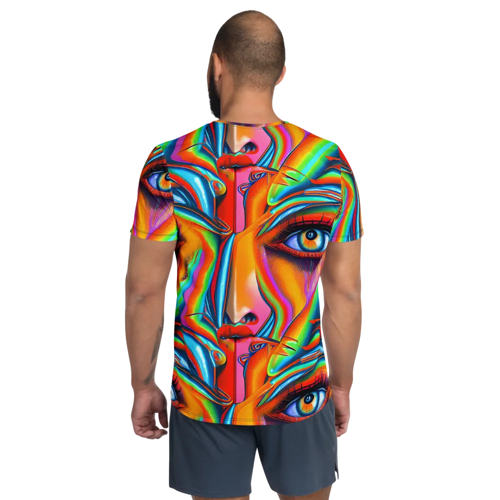 Kaleidovisions on Men's Athletic T-Shirt — Back