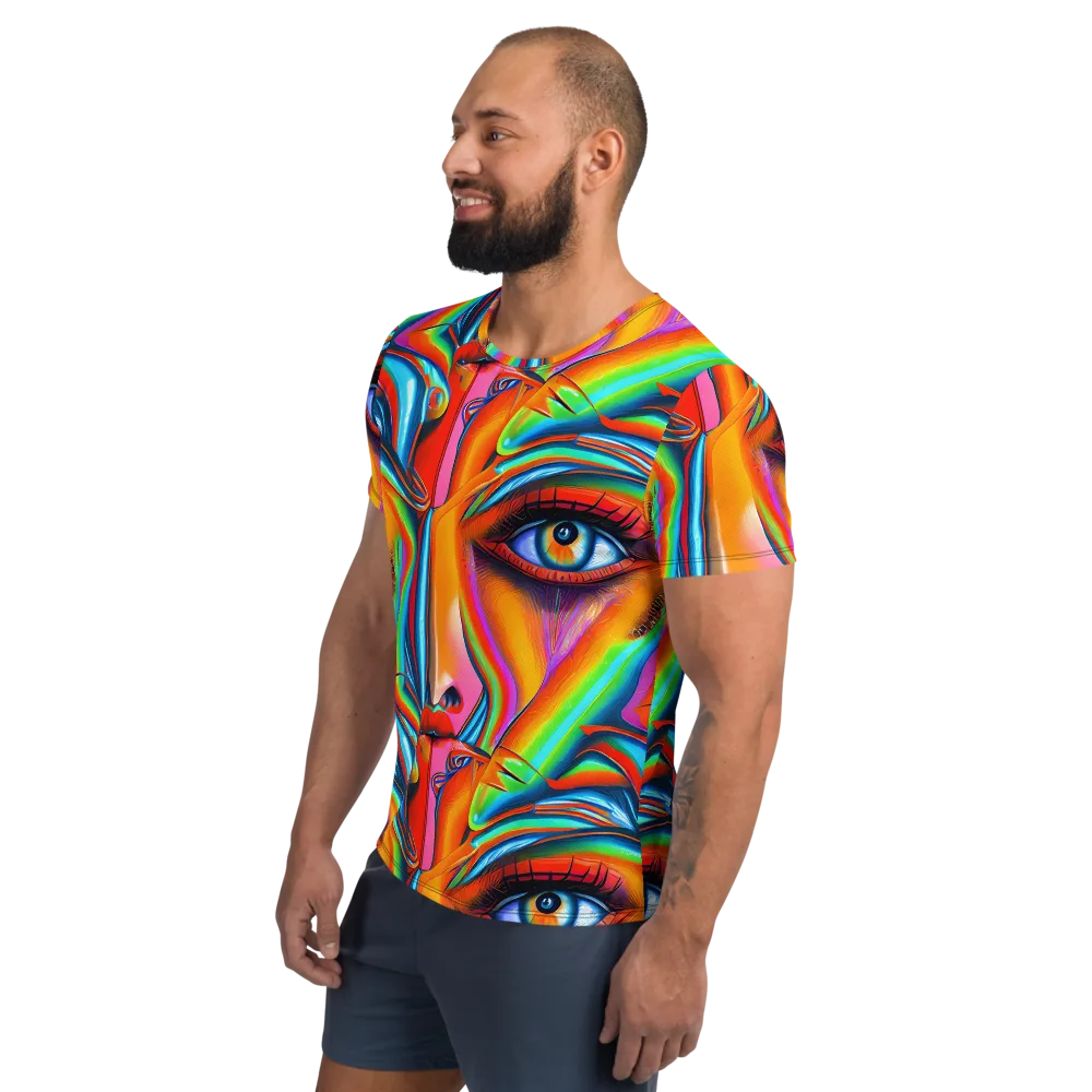 Kaleidovisions on Men's Athletic T-Shirt — Left