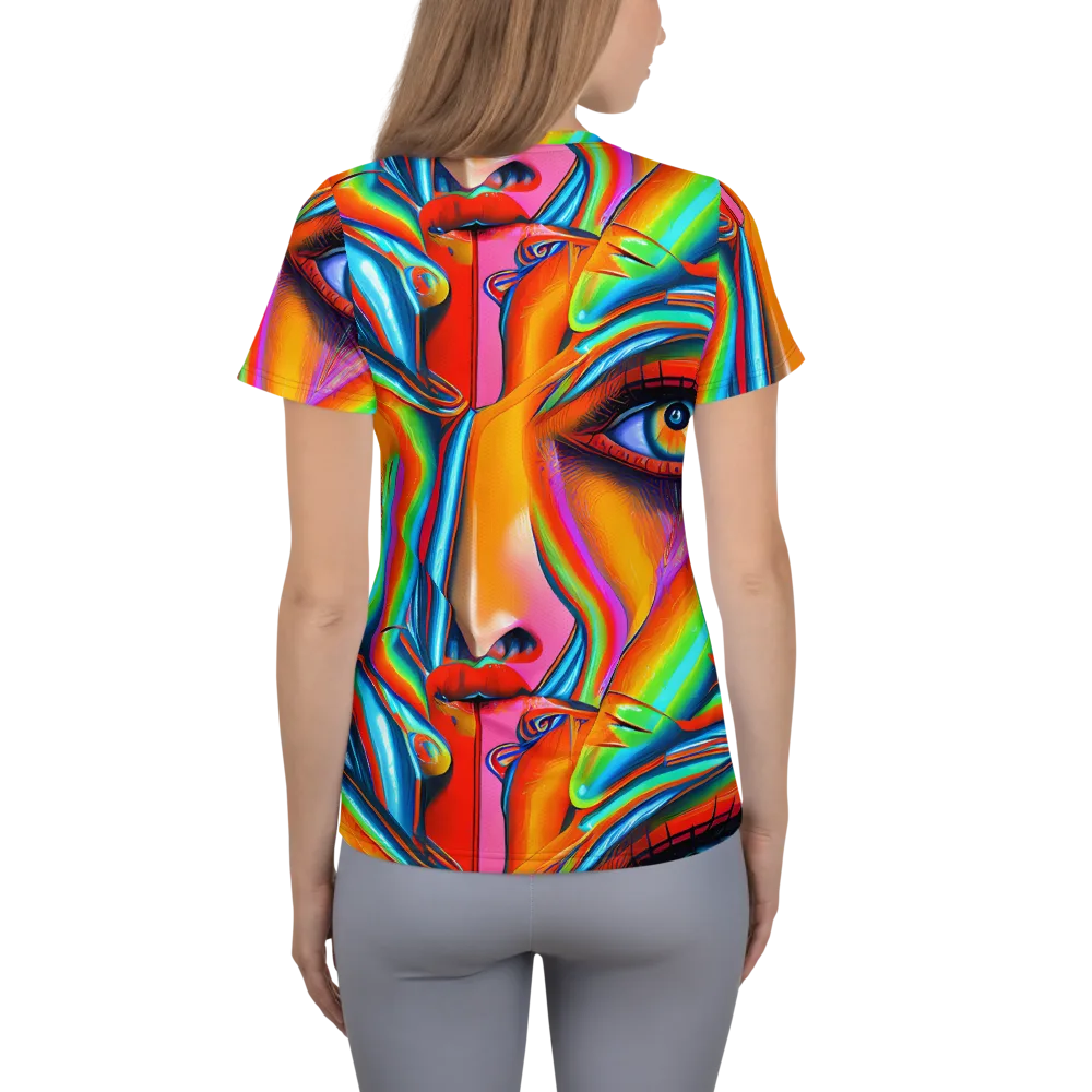 Kaleidovisions on Women's Athletic T-Shirt — Back