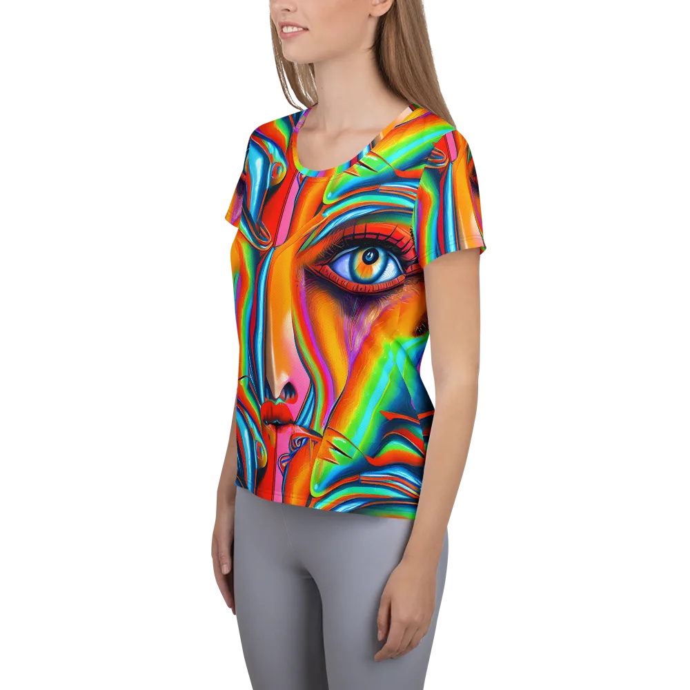 Kaleidovisions on Women's Athletic T-Shirt — Left