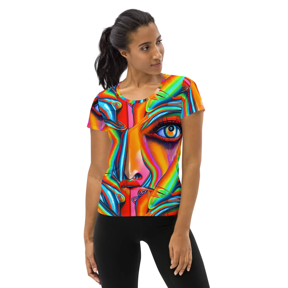 Kaleidovisions on Women's Athletic T-Shirt — Front