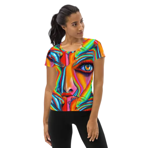 Kaleidovisions on a Women's Athletic T-Shirt