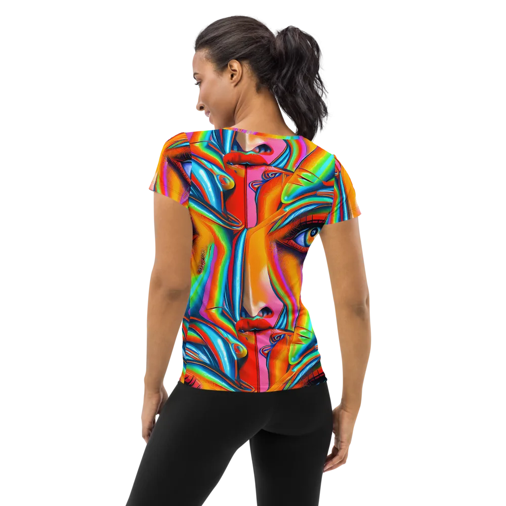Kaleidovisions on Women's Athletic T-Shirt — Back