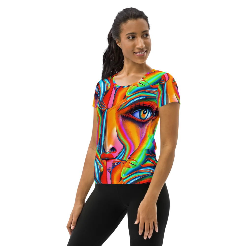 Kaleidovisions on Women's Athletic T-Shirt — Left