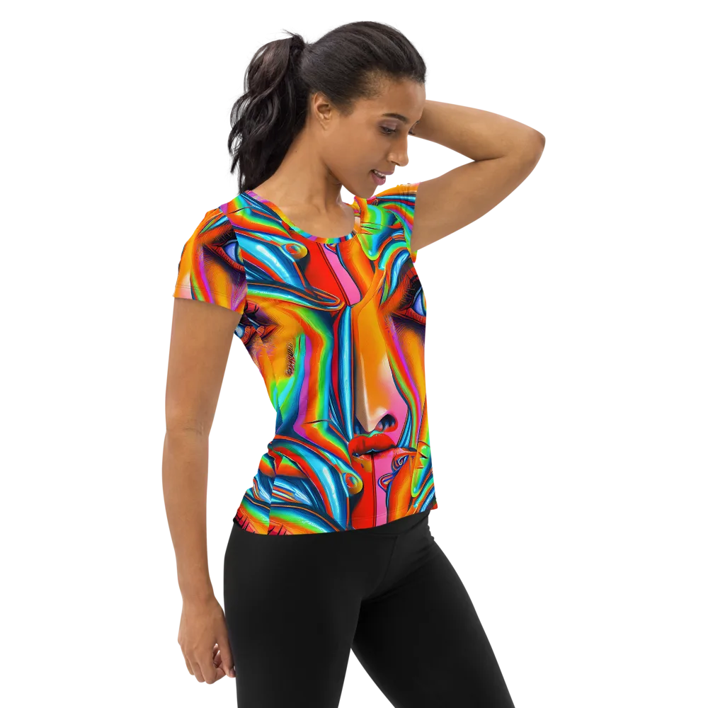 Kaleidovisions on Women's Athletic T-Shirt — Right